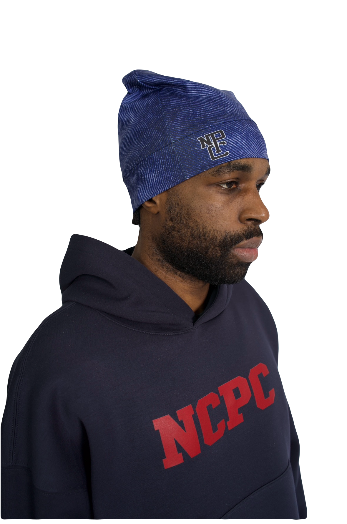 2. Trick-eye denim skull beanie - NCPC